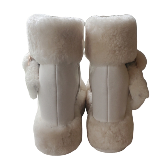 Anthony Wang WTF Shearling leather wedge platform boots Booties - Picture 7 of 13